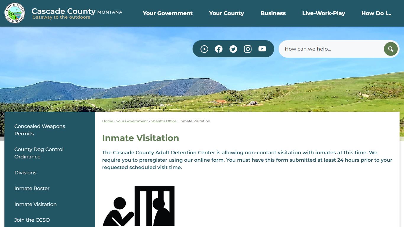 Inmate Visitation | Cascade County, MT